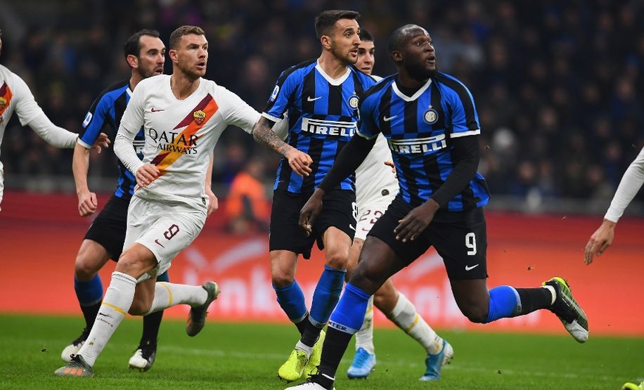 Lukaku Dzeko Roma Vecino Godin