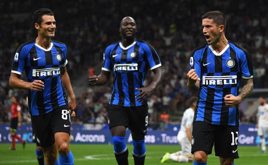 Romelu Lukaku Stefano Sensi Antonio Candreva