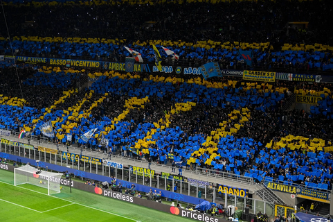 Oprawa FC Barcelona Inter kibice Nerazzurri