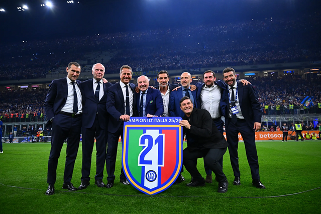 Giuseppe Beppe Marotta Piero Ausilio Javier Zanetti Scudetto Inter 21