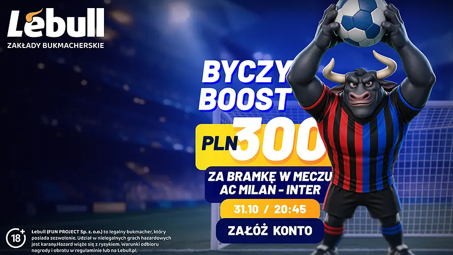 JEDEN gol w derbach i do 300 PLN od Lebull!